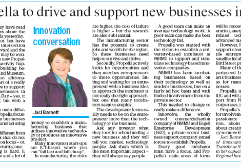 Director’s Innovation Conversation on Propella features in The Herald