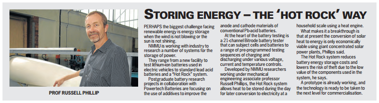 Storing energy – The ‘Hot Rock’ way